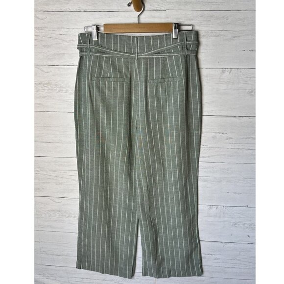 Vero Moda Pants SZ 8 Serena High Waist Paper Bag Laurel Wreath Pinstriped Beachy - Picture 11 of 16